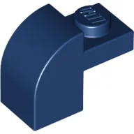 Brick Curved 1 x 2 x 1 1/3 with Curved Top / Dark Blue