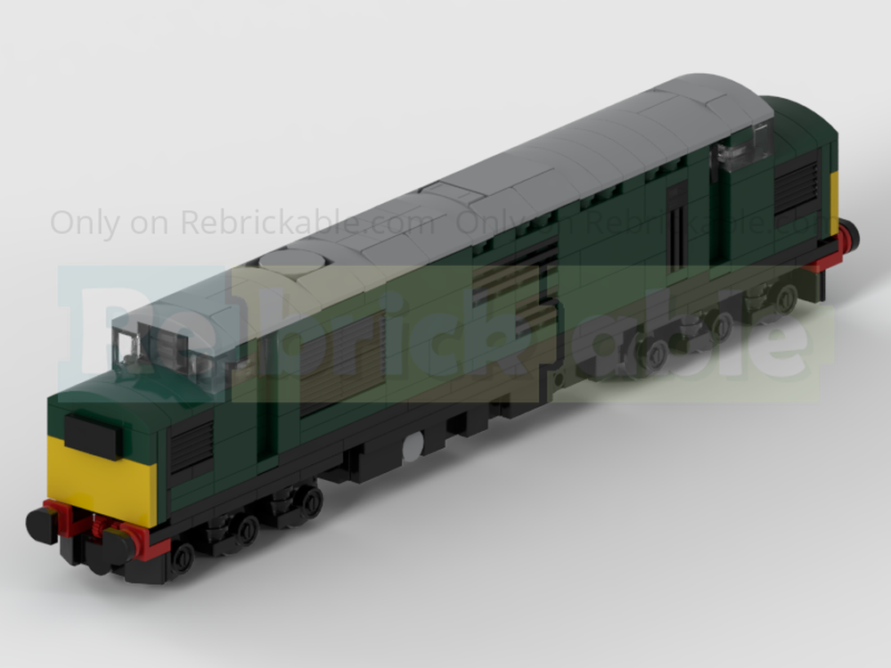 Lego 4-Wide BR Class 37 Diesel Locomotive Train In British Rail Green Livery