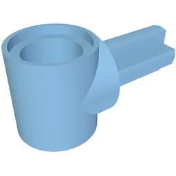 Technic Pin Connector Hub with 1 Axle / Medium Blue