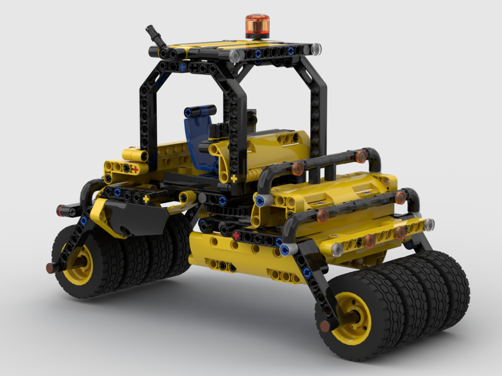 Lego caterpillar asphalt roller