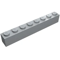 Brick 1 x 8 / Light Bluish Gray