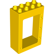 Lego Duplo Door Frame 2 x 4 x 5 / Yellow
