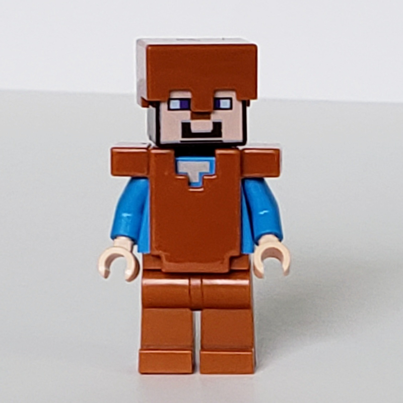 Lego Steve in Dark Orange Helmet and Armor