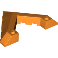 Lego Brick Wedged, Sloped 45° 6 x 8 with Pointed Cutout / Orange