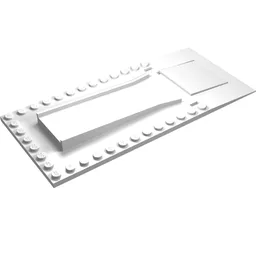 Baseplate Raised 8 x 18 with Garage Floor Plate (Old style) / White