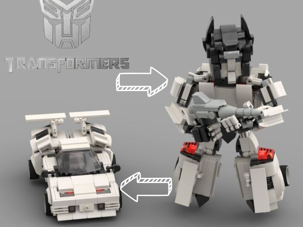 Lego G1 Transformers Sideswipe / 1983 Lamborghini Countach version