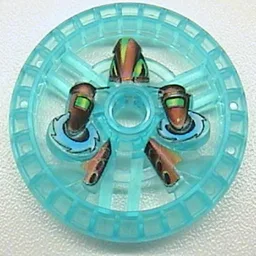 Technic Disc 5 x 5 Notched, Twin Saw Print / Trans-Light Blue