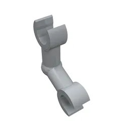 Arm Skeleton [Bent / 2 Clips] / Light Bluish Gray