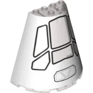 Cone Half 8 x 4 x 6 with Black Cockpit Windows Print