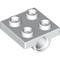 Plate Special 2 x 2 with 2 Pin Holes / White