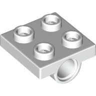 Lego Plate Special 2 x 2 with 2 Pin Holes / White
