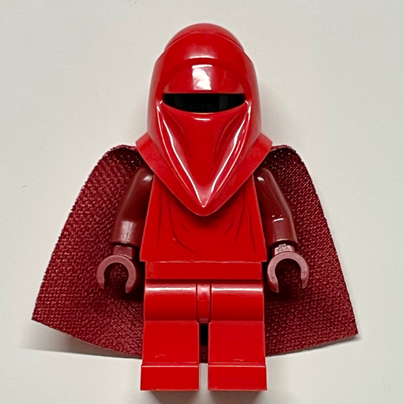 Lego Royal Guard, Dark Red Hands, 19888 Cape, 3626c Head