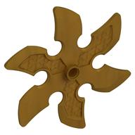 Lego Large Figure Weapon 6 Blade Ninja Star / Shuriken / Pearl Gold