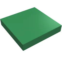 Tile 2 x 2 with Groove / Green