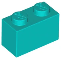 Brick 1 x 2 / Dark Turquoise