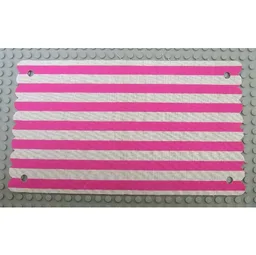 Belville, Tent Cover with Pink Stripes Print / White