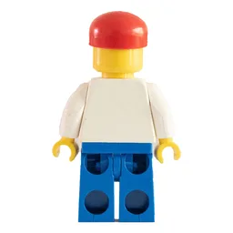 Shell - White Torso with Logo, Blue Legs, Red Cap