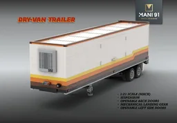 DRY-VAN Trailer for Semi Trucks (Mack Scale 1:21)