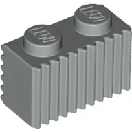 Brick Special 1 x 2 with Grille / Light Gray