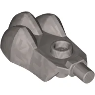 Animal Body Part, Hand / Paw with Stud on Top, Bar on Side and 3 Bar Holders on Bottom / Flat Silver
