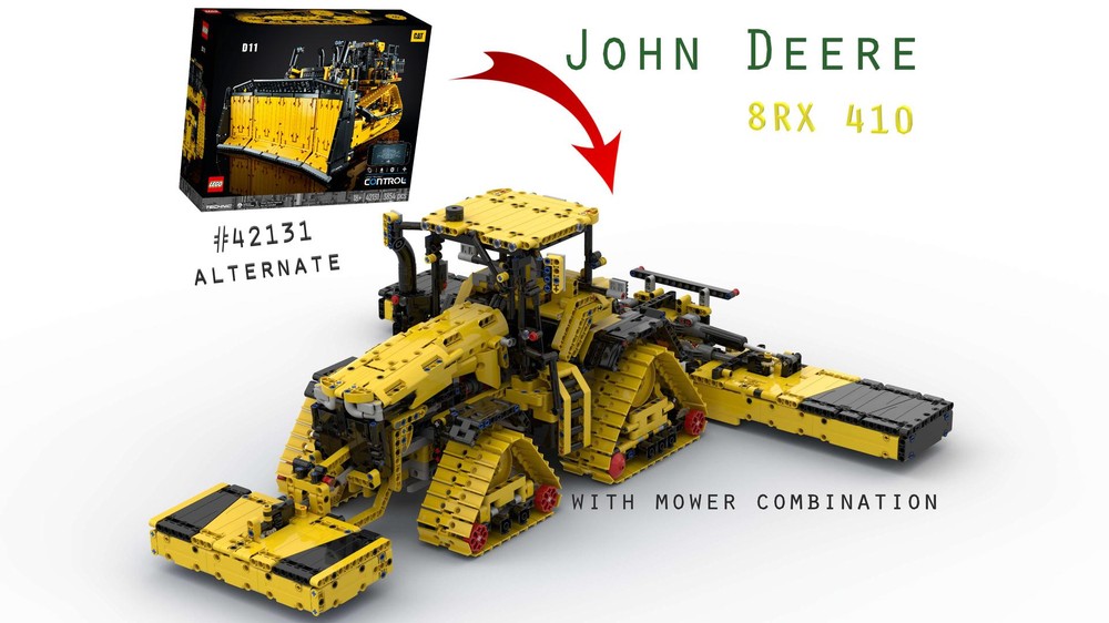 Lego 42131 John Deere 8RX 410 with mower combination
