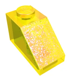 Brick Sloped 45° 2 x 1 with Bottom Pin / Trans-Yellow