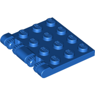 Lego Hinge Plate 3 x 4 Locking Dual 2 Finger, 9 Teeth / Blue