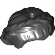 Lego Hair Short with Braid around Sides, Hole On Top / Black