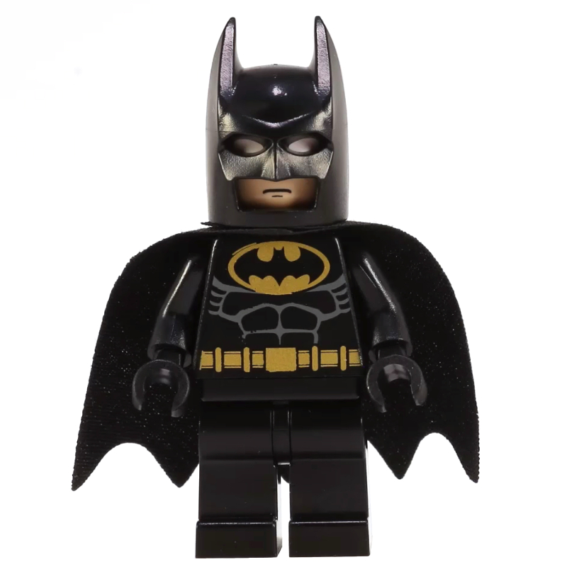 Lego Batman, Black Suit, Black Cape and Cowl, Gold Batman Logo (56630 Cape)