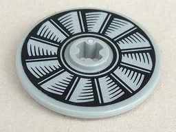 Technic, Disk 3 x 3 with Silver and Black Fan Pattern (Sticker) - Set 75901
