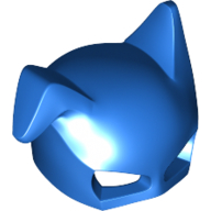 Lego Mask, Batman Cowl with One Ear Folded / Blue