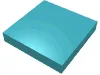 Tile 2 x 2 with Groove / Medium Azure