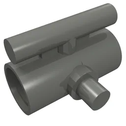 Technic Pin Joiner Round with Slot, Bar and Pivot / Dark Bluish Gray