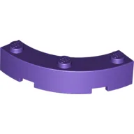 Brick Round Corner 4 x 4 Macaroni Wide with 3 Studs / Dark Purple