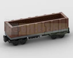 Aggregate Stone Train Wagon - 6 Studs Wide