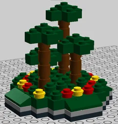 Dual-Lane Roundabout Plate Tree Decoration