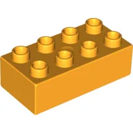 Duplo Brick 2 x 4 / Bright Light Orange