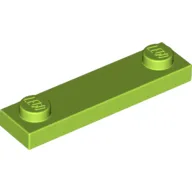 Plate Special 1 x 4 with 2 Studs, 3 Bottom Tubes / Lime