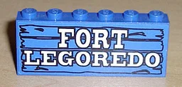 Stickered Assembly 6 x 1 x 2 with 'FORT LEGOREDO' Pattern (Sticker) - Sets 6762 / 6769