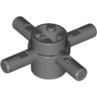 Technic Axle Connector Hub with 4 Bars at 90° / Dark Bluish Gray