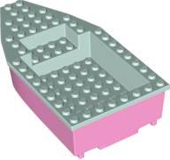 Lego Boat, Hull Unitary 16 x 8 with Light Aqua Top (28533 / 28535)