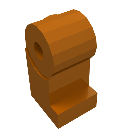 Lego Leg, Left / Dark Orange
