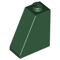 Brick Sloped 65° 2 x 1 x 2 / Dark Green