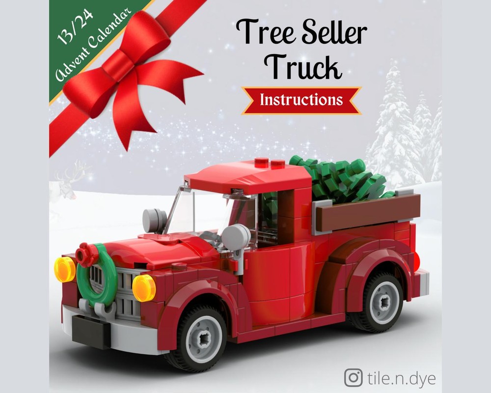 Lego Tree Seller Truck - LEGO CHRISTMAS MOC INSTRUCTIONS