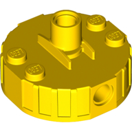 Lego Brick Special Round 4 x 4 x 2 with Magnet / Yellow