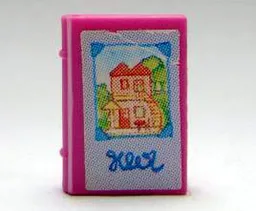 Minifigure, Utensil Book 2 x 3 with House Picture Photo Album Pattern (Stickers) - Set 3119