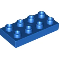 Duplo Plate 2 x 4 / Blue
