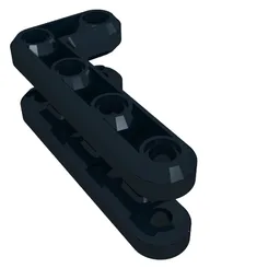 Technic Beam 3 x 7 L-Shape Double / Black