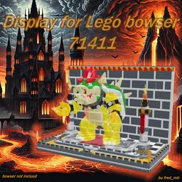 Epic Display Stand and Background for LEGO Bowser (set 71411)