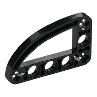 Technic Beam 3 x 5 L-Shape with Quarter Ellipse Thin / Black